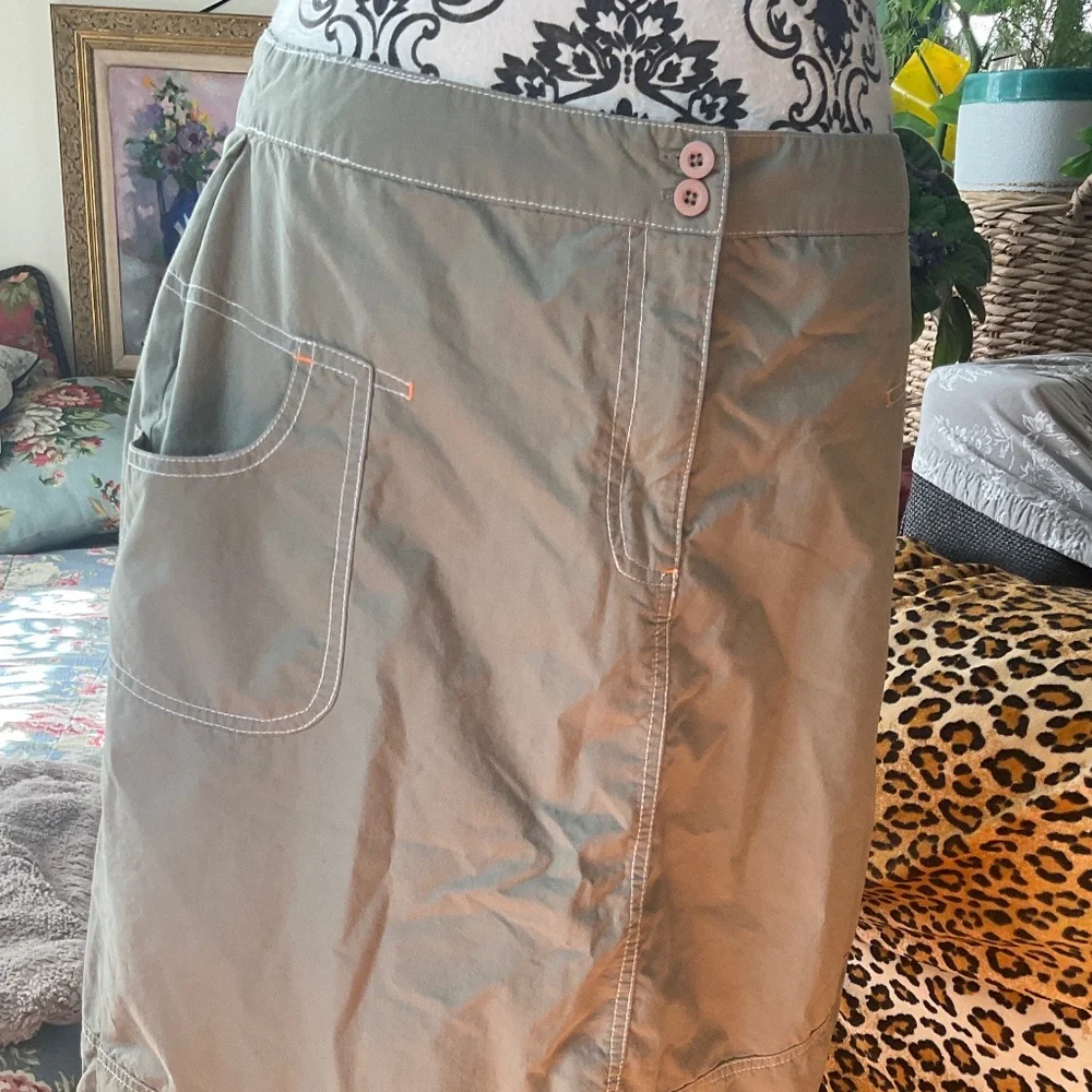 Safari green cargo skirt by Dakini size 10 - Picture 2 of 12